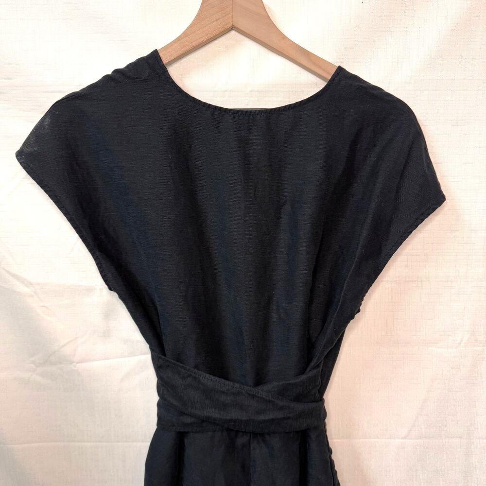 Aritzia Wilfred Brax Linen Jumpsuit Black Size 8 Capsule Minimal Classic Modern - Picture 8 of 16